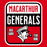 Close-up view of MacArthur High School Generals Red Classic Unisex T-shirt 001