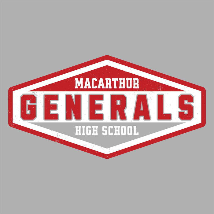 Close-up view of MacArthur High School Generals Grey Classic Unisex T-shirt 009