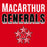 Close-up view of MacArthur High School Generals Red Classic Unisex T-shirt 024