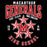 MacArthur Generals high school logo with red text and stars on a black background - Design 213