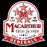 MacArthur High School Generals logo with red stars and text on a white background - Design 219