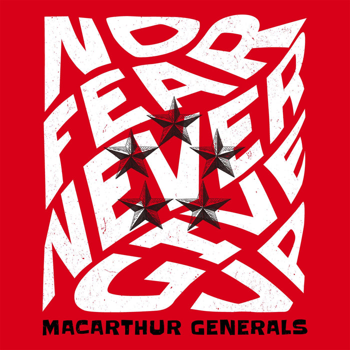 Close-up view of MacArthur High School Generals Red Classic Unisex T-shirt 236