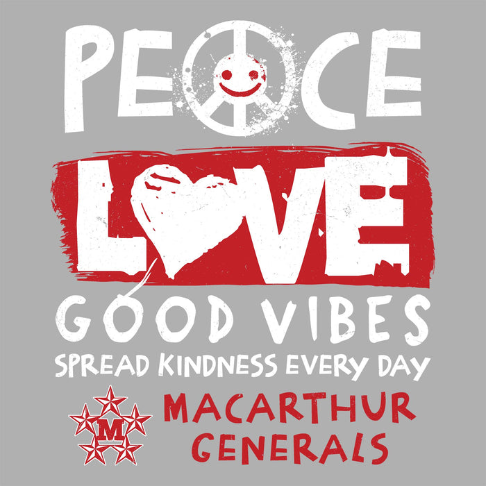 Close-up view of MacArthur High School Generals Grey Classic Unisex T-shirt 240