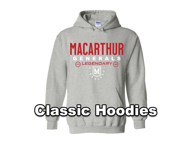 Classic Hoodies - MacArthur Generals High School