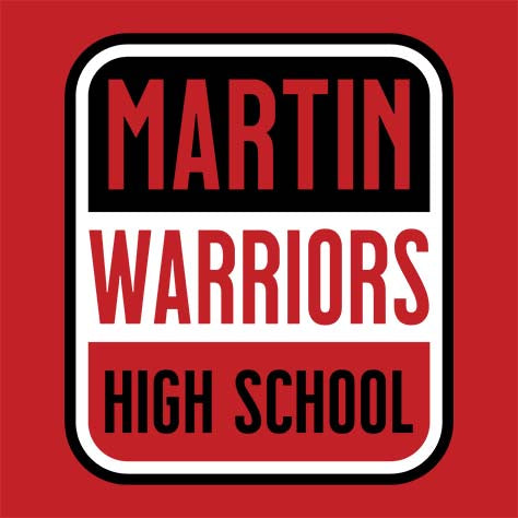 Martin High School Women's Red T-shirt 01