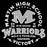 Vintage-style logo for Martin High School Warriors with text and star design on a black background.