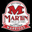 Close-up view of Martin High School Warriors Unisex 3/4 sleeve Raglan T-shirt 219