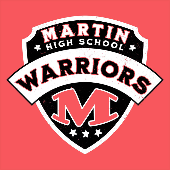 Close-up view of Martin High School Warriors Women's Relaxed Fit T-shirt 221