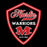 Close-up view of Martin High School Warriors Unisex 3/4 sleeve Raglan T-shirt 225