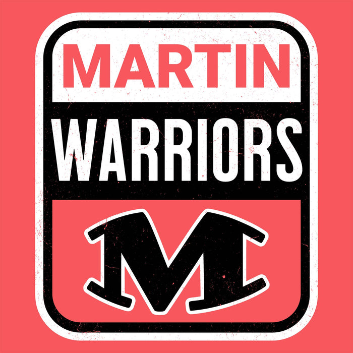 Close-up view of Martin High School Warriors Women's Relaxed Fit T-shirt 201