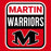 Close-up view of Martin High School Warriors Red Classic Unisex T-shirt 001