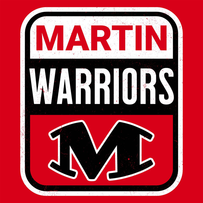 Close-up view of Martin High School Warriors Red Classic Unisex T-shirt 001