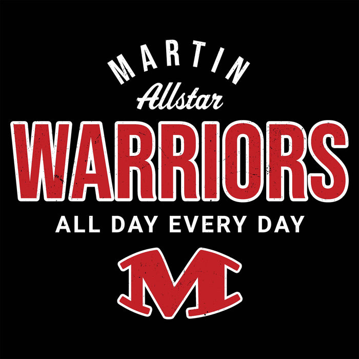 Close-up view of Martin High School Warriors Black Classic Unisex T-shirt 040