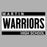 Close-up view of Martin High School Warriors Unisex 3/4 sleeve Raglan T-shirt 098