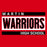 Close-up view of Martin High School Warriors Red Classic Unisex T-shirt 098