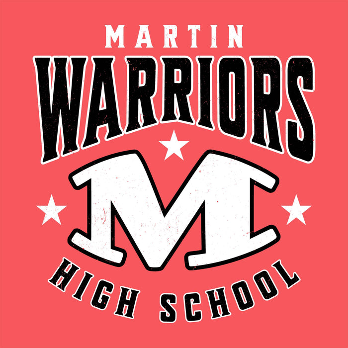 Close-up view of Martin High School Warriors Women's Relaxed Fit T-shirt 213