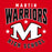 Close-up view of Martin High School Warriors Red Classic Unisex T-shirt 213