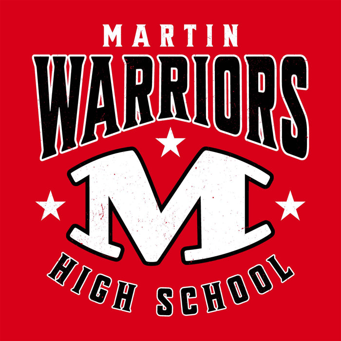 Close-up view of Martin High School Warriors Red Classic Unisex T-shirt 213