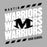 Close-up view of Martin High School Warriors Unisex 3/4 sleeve Raglan T-shirt 223