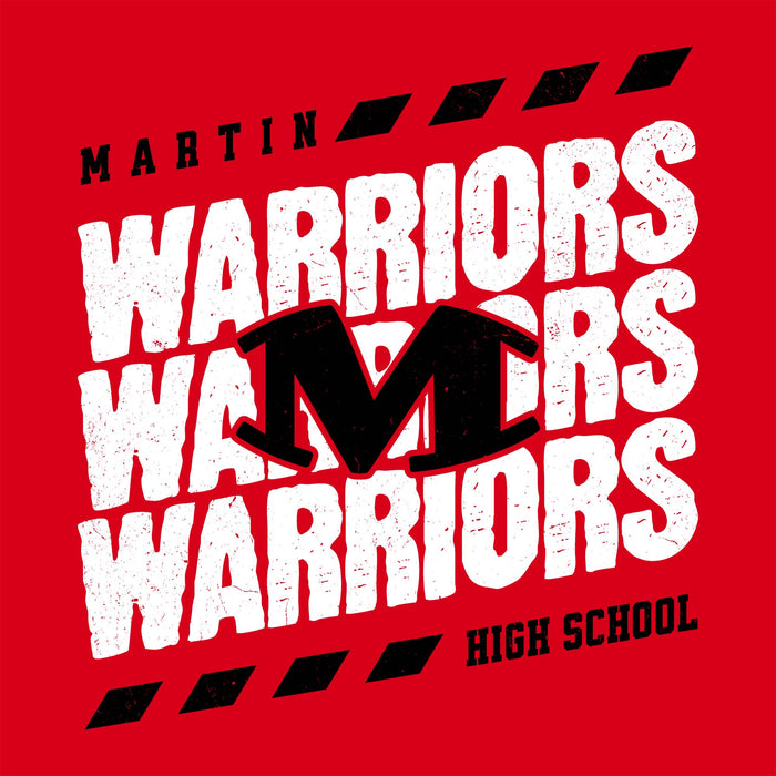Close-up view of Martin High School Warriors Red Classic Unisex T-shirt 223
