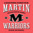 Close-up view of Martin High School Warriors Women's Relaxed Fit T-shirt 230