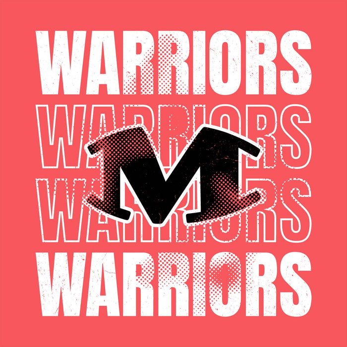 Close-up view of Martin High School Warriors Women's Relaxed Fit T-shirt 233