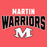 Close-up view of Martin High School Warriors Women's Relaxed Fit T-shirt 234