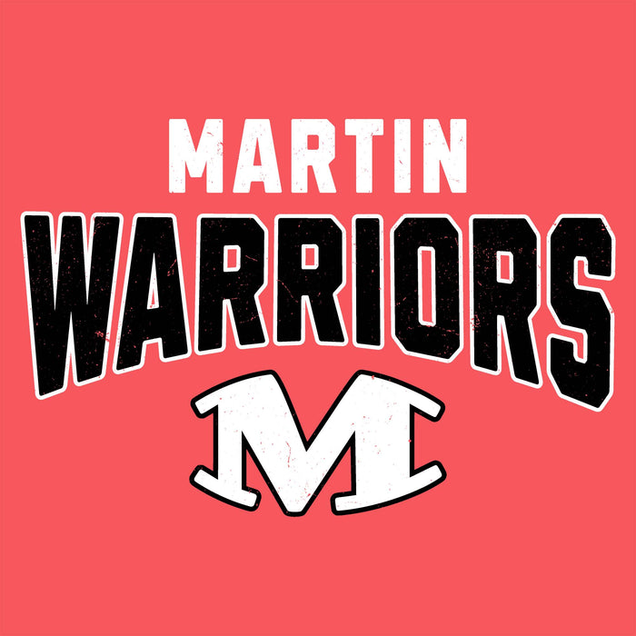 Close-up view of Martin High School Warriors Women's Relaxed Fit T-shirt 234