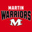 Close-up view of Martin High School Warriors Red Classic Unisex T-shirt 234