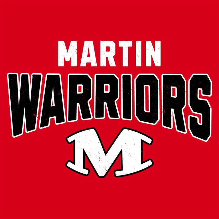Close-up view of Martin High School Warriors Red Classic Unisex T-shirt 234