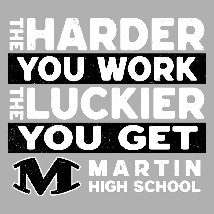 Close-up view of Martin High School Warriors Women's Relaxed Fit T-shirt 238