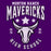 Close-up of Morton Ranch High School Mavericks Classic Unisex Purple T-shirt 201