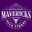 Close-up of Morton Ranch High School Mavericks Classic Unisex Purple T-shirt 202