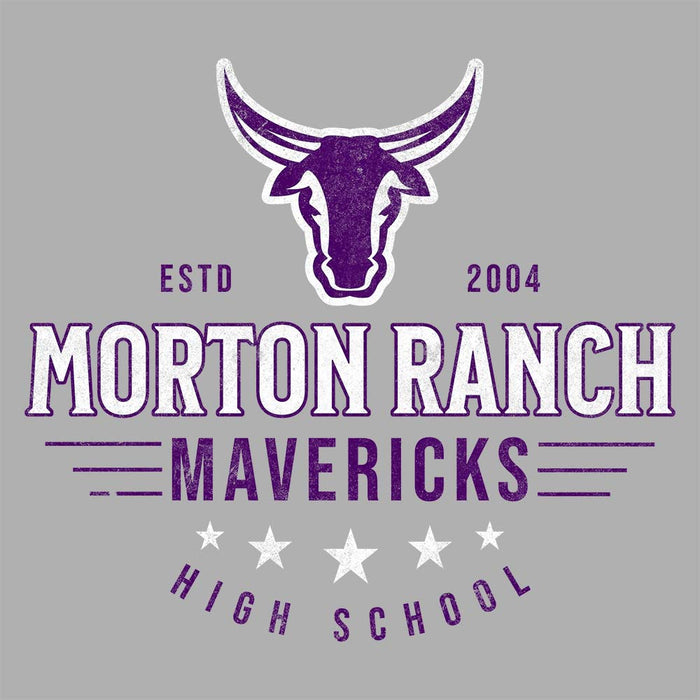 Close-up of Morton Ranch High School Mavericks Sport Grey Classic Unisex Hoodie 205