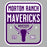 Close-up view of Morton Ranch High School Mavericks Grey Classic Unisex T-shirt 001