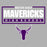 Close-up view of Morton Ranch High School Mavericks Unisex 3/4 sleeve Raglan T-shirt 049
