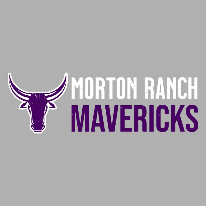 Close-up view of Morton Ranch High School Mavericks Grey Classic Unisex T-shirt 200