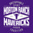 Morton Ranch Mavericks logo with bull head on purple background