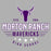 Close-up view of Morton Ranch High School Mavericks Women's Relaxed Fit T-shirt 217