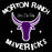 Close-up view of Morton Ranch High School Mavericks Women's Relaxed Fit T-shirt 228