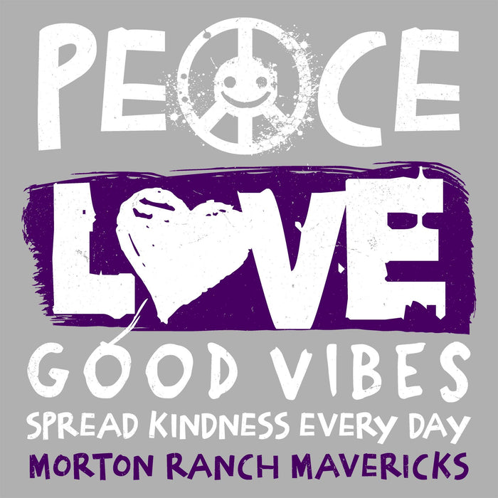 Close-up view of Morton Ranch High School Mavericks Grey Classic Unisex T-shirt 240