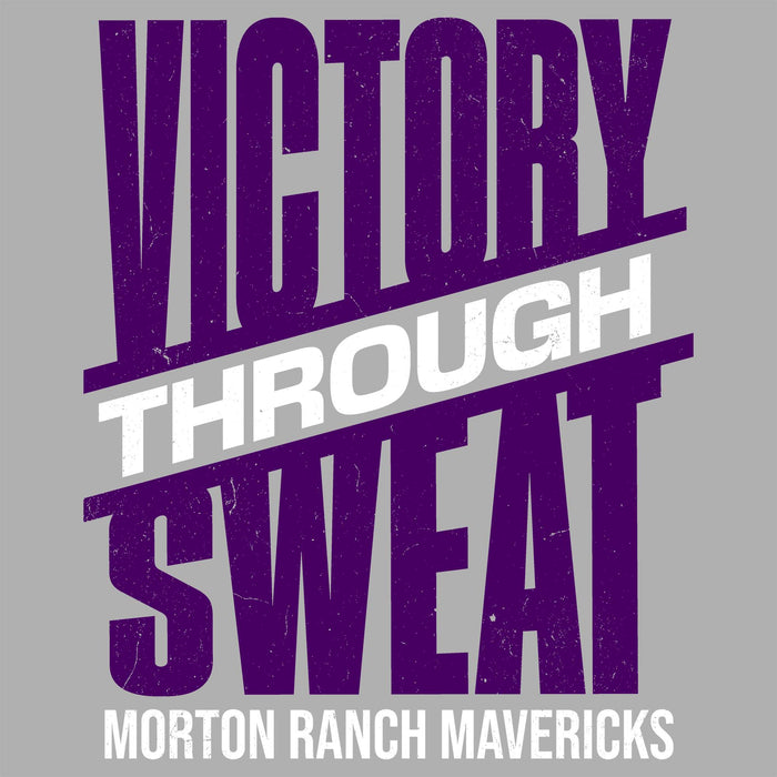 Close-up view of Morton Ranch High School Mavericks Women's Relaxed Fit T-shirt 241