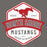 Close-up view of North Shore High School Mustangs Dark Grey Classic Unisex T-shirt 209