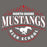 Close-up view of North Shore High School Mustangs Dark Grey Classic Unisex T-shirt 211