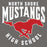 Close-up view of North Shore High School Mustangs Dark Grey Classic Unisex T-shirt 213