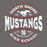 Close-up view of North Shore High School Mustangs Dark Grey Classic Unisex T-shirt 218