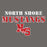 Close-up view of North Shore High School Mustangs Dark Grey Classic Unisex T-shirt 222