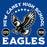 Close-up view of New Caney High School Eagles Royal Blue Classic Unisex T-shirt 208