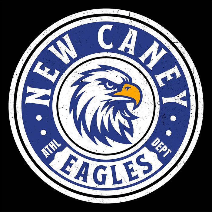 Close-up view of New Caney High School Eagles Black Classic Unisex T-shirt 220
