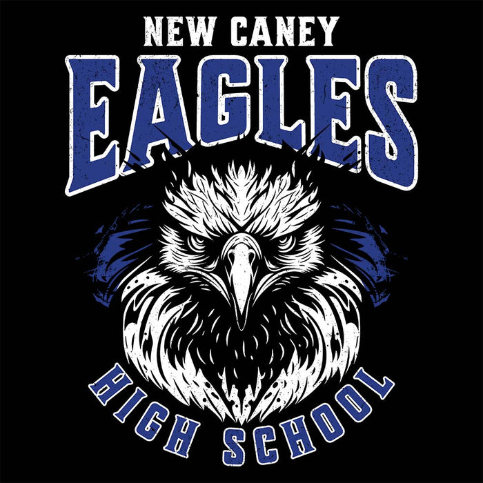 Close-up view of New Caney High School Eagles Black Classic Unisex T-shirt 224